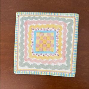 MacKenzie-Childs Hand-Painter Terracotta Base Trivet